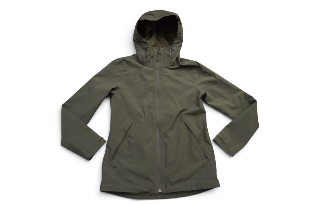 The North Face DryVent Rain Jacket Women's Small Olive Green Waterproof Hooded